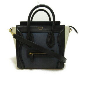 Celine Black and Blue Shoulder Bag